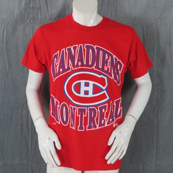 Montreal Canadiens Shirt (VTG) - Big Logo Front by Pro Player - Men's Medium - Picture 3 of 8